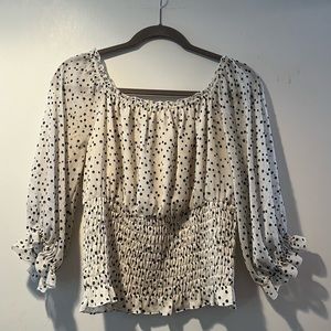 Anthropologie Polka Dot Blouse